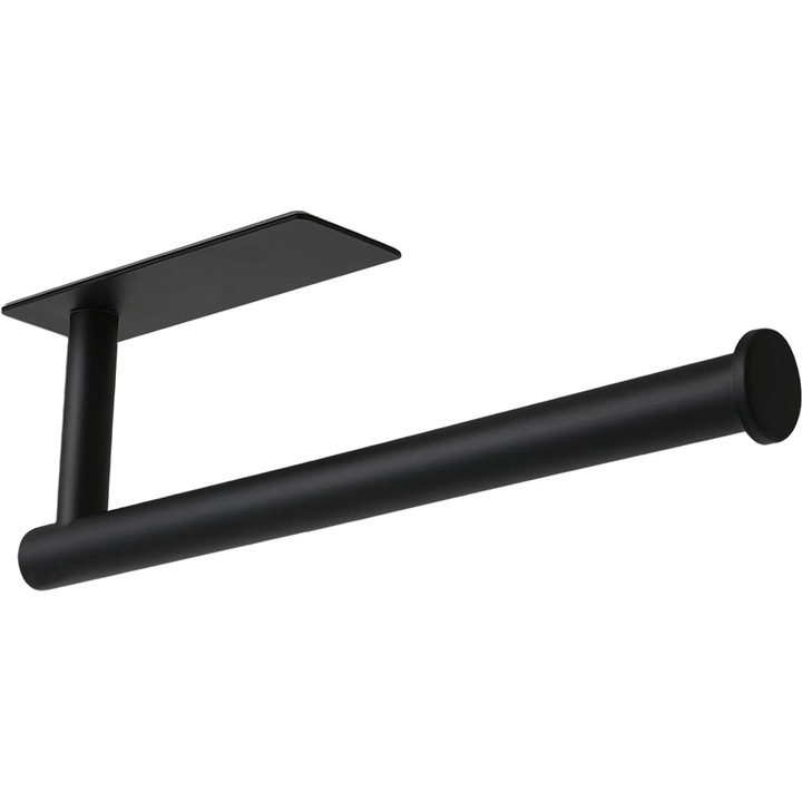 Suport prosop hartie, QttvbTna, 33cm, inox, negru