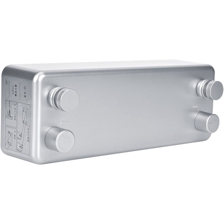 Sarma de rufe retractabila, QttvbTna, 4m, otel inoxidabil, argintiu, 15kg