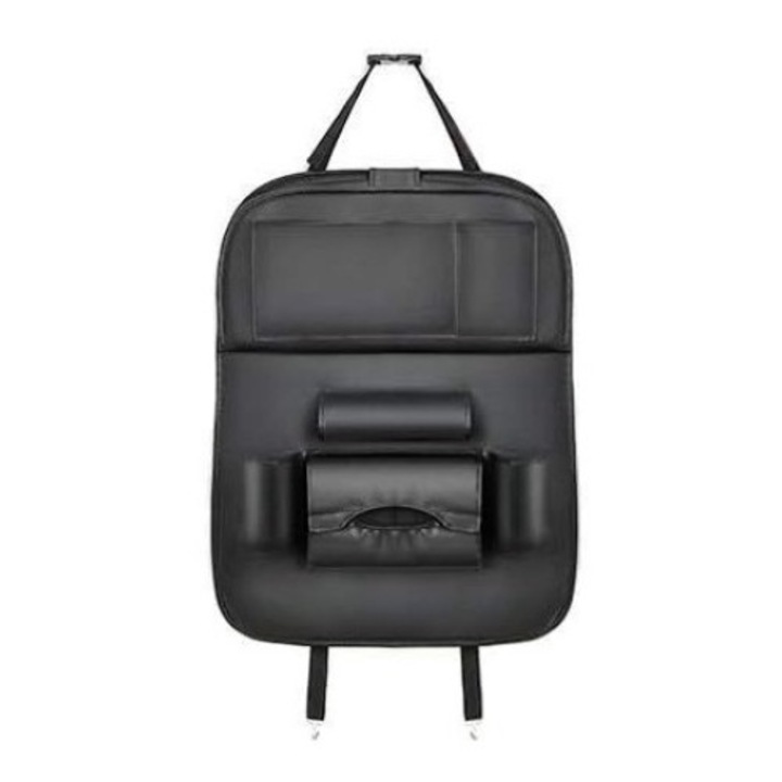 Organizator auto, QttvbTna, piele PU, negru