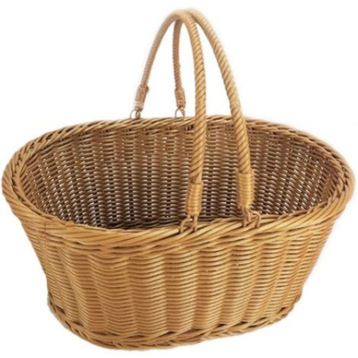 QttvbTna piknikkosár, rattan utánzat, 35x26x16cm