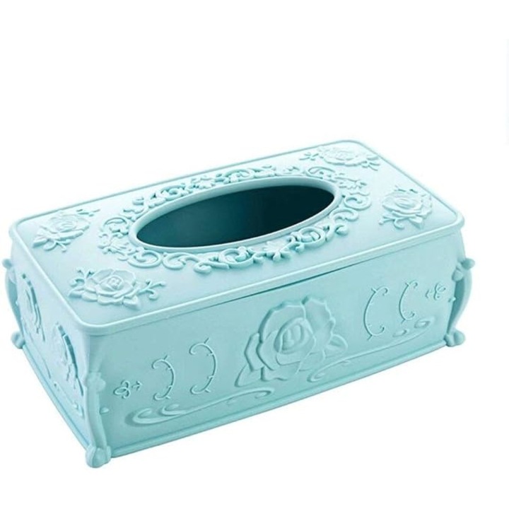 Cutie servetele QttvbTna, plastic, albastru, 23x12.5x8.5cm