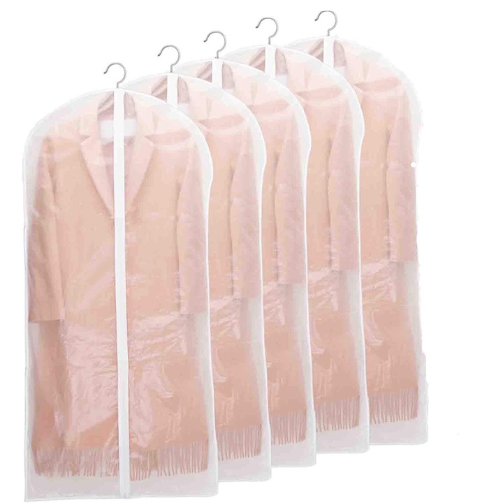Huse haine, QttvbTna, set 5 bucati, transparente, 1 lungime