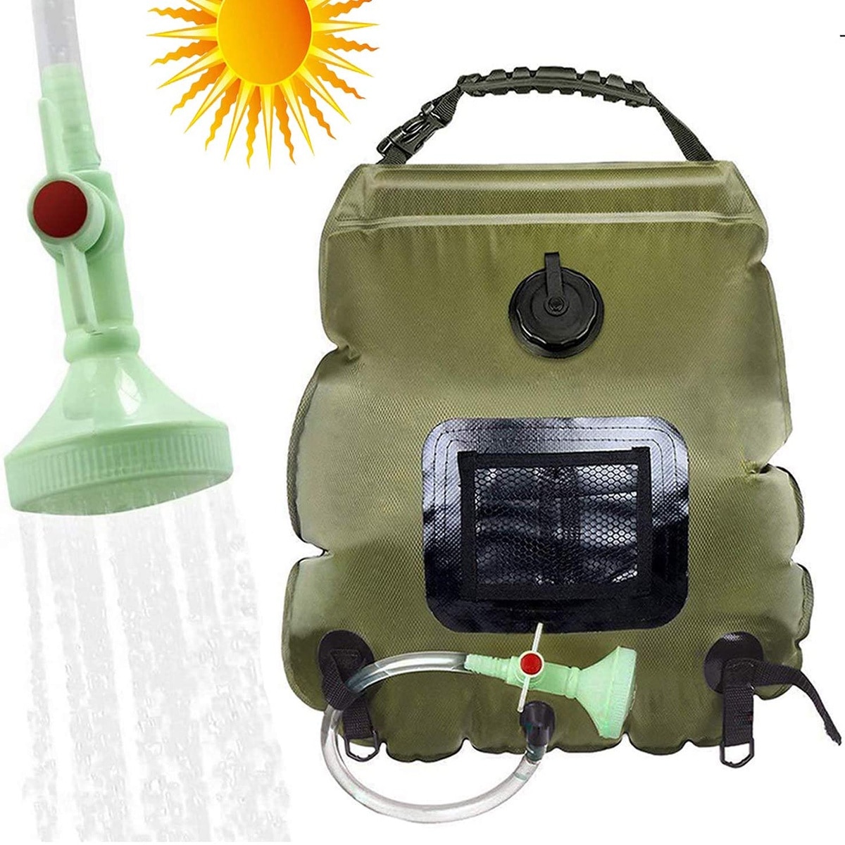 Dus Solar Portabil QttvbTna, Capacitate 20L, Indicator Temperatura ...