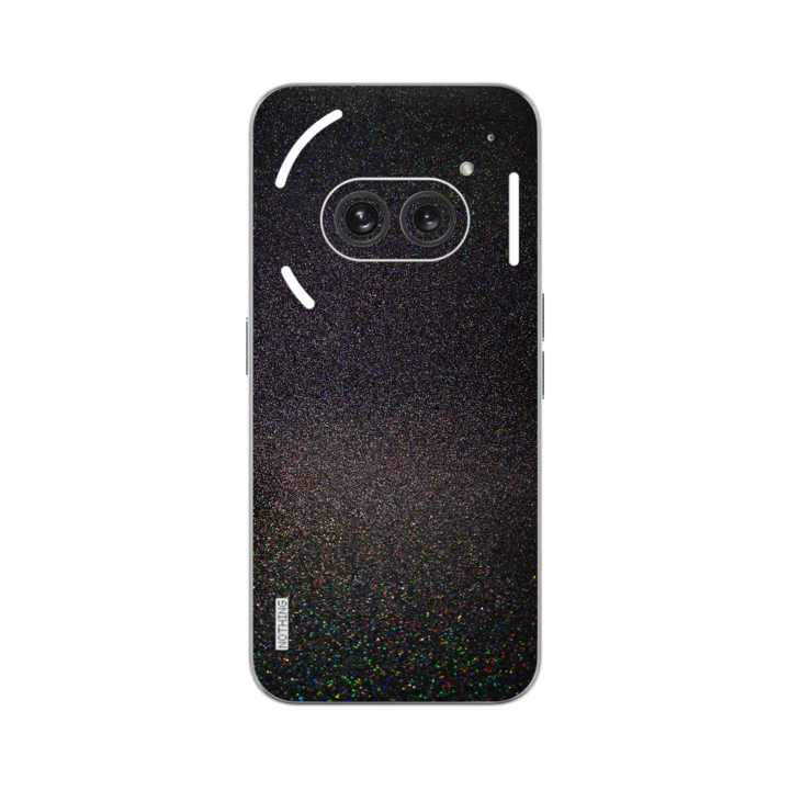 Folie iSkinz pentru Nothing Phone 2a - Black Galactic Gold, 360 Cut, Skin Adeziv Full Cover, Protectie Carcasa Spate si Laterale