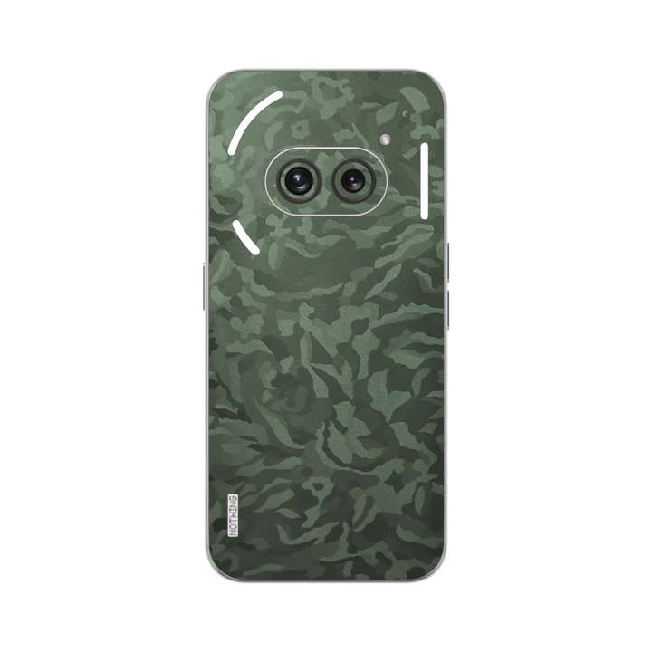 Фолио iSkinz for Nothing Phone 2a - Camo Verde Military Green Shadow, 360 Cut, Full Cover Adhesive Skin, Защита на задния и страничния капак