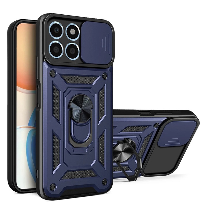 Кейс за Honor X6 / X8 5G / 70 Lite, Techsuit CamShield Series, син