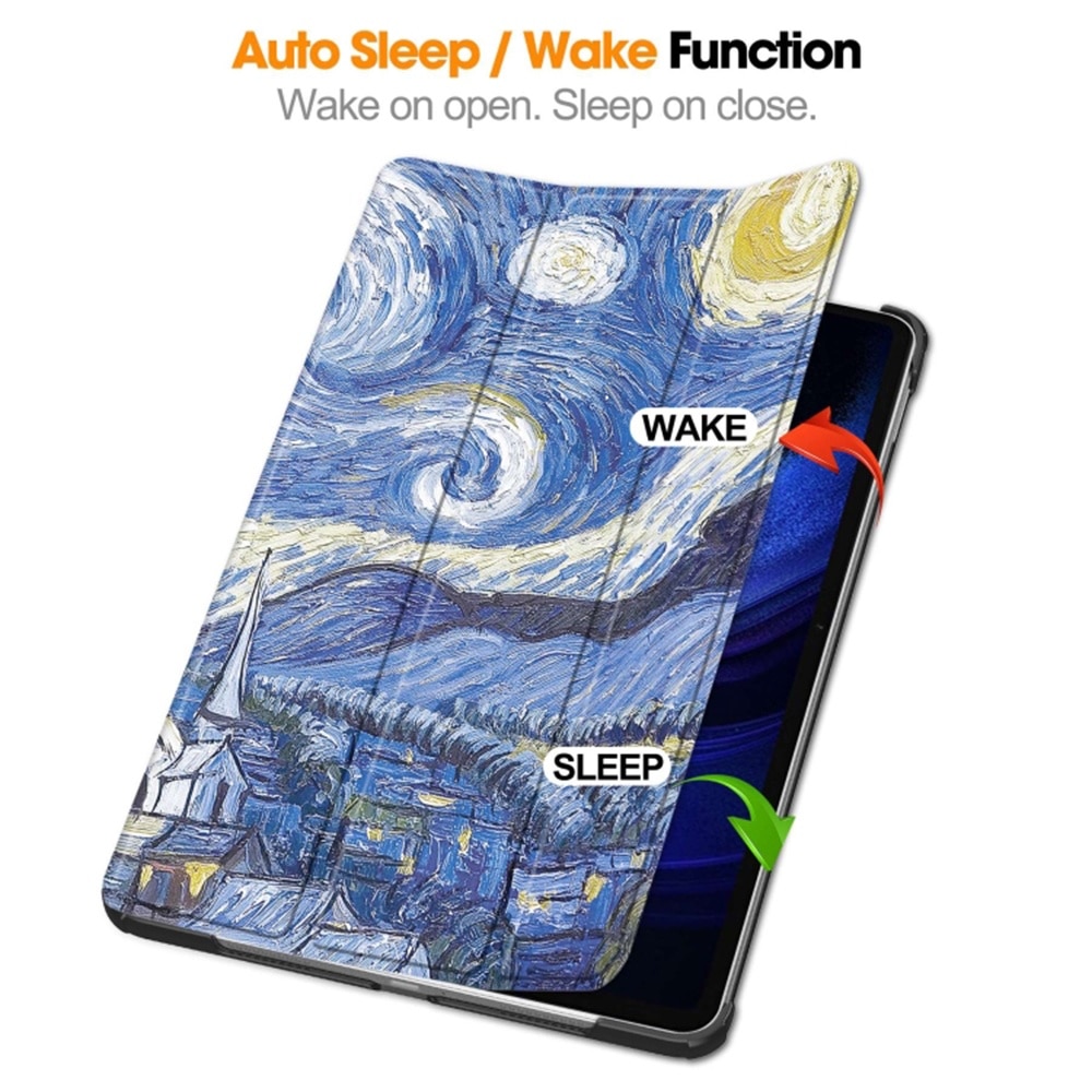 Husa pentru Xiaomi Pad 6/Pad 6 Pro, FoldPro, O35, Microfibra, Starry Night