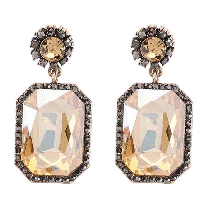 Cercei dama AMRINUGL, aurii, 4.8x2.2cm, set 1 pereche, aliaj