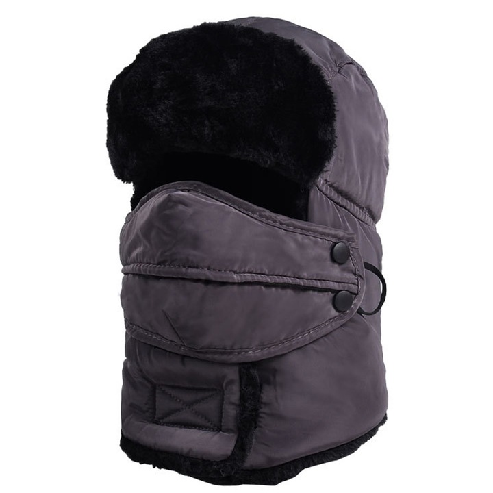 QttvbTna téli sapka, poliészter, szürke, férfi és női, 56-60cm