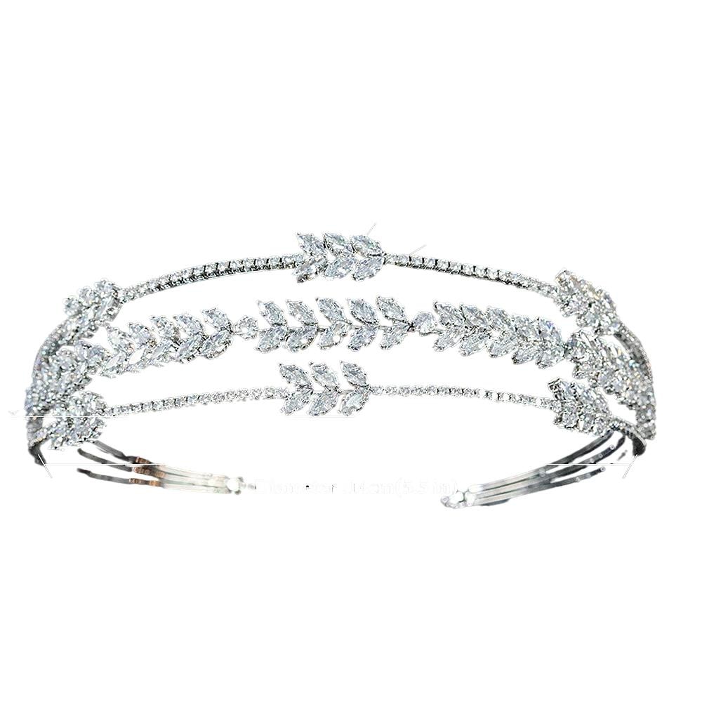 Tiara QttvbTna, cubic zirconiu, argintiu, 5.5x1.6 inch - eMAG.ro