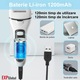Set Pila electrica pentru talpi si calcaie, EXPGlobal, Display Digital, Led, Acumulator 1200 mAh, Incarcare USB, Impermeabil,3 role,2000 rpm, Accesorii incluse, Indepartare piele moarta, Indepartare calus, alb