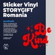 Външен стикер със звезди и надпис на английски "Be kind" - be kind, Red Vinyl, 70 cm