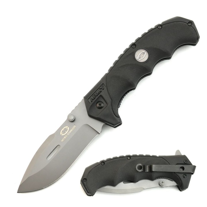 Brieag Punisher, Armourm-mal, rozsdamentes acél, penge 9,4 cm, fekete