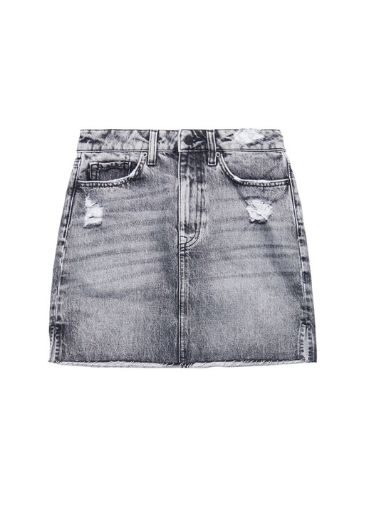 Fusta scurta, Superdry, denim, gri, 100% bumbac, pentru femei, One Size, Gri, One Size