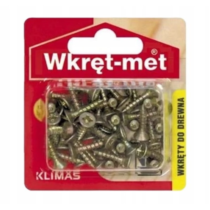 Suruburi pentru lemn Wkret-Met, cap conic, PZ-2, auriu, 4.5x20mm, set 36 buc.