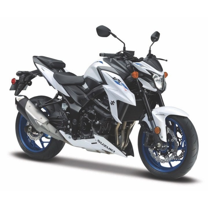 Играчка мотоциклет, Maisto, GSX-S750 ABS, със стойка, мащаб 1:18