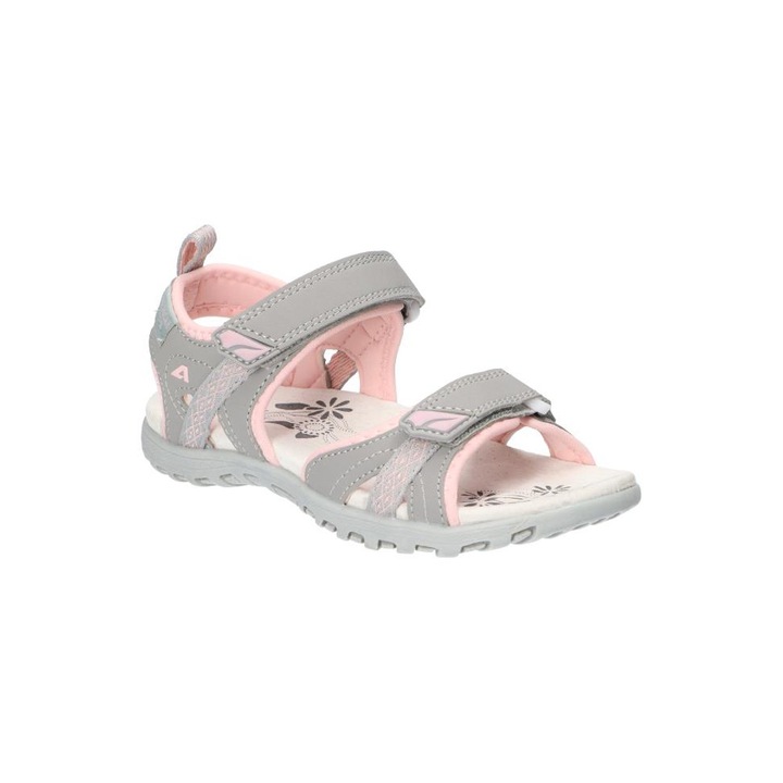 Детски сандали за момиче, American Club, Hl13124, стелка от естествена кожа, Розово/Сив