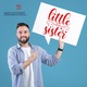 Sticker Exterior cu stelute pentru o surioara mai mica - apreciere si iubire, Vinyl Rosu, 40 cm
