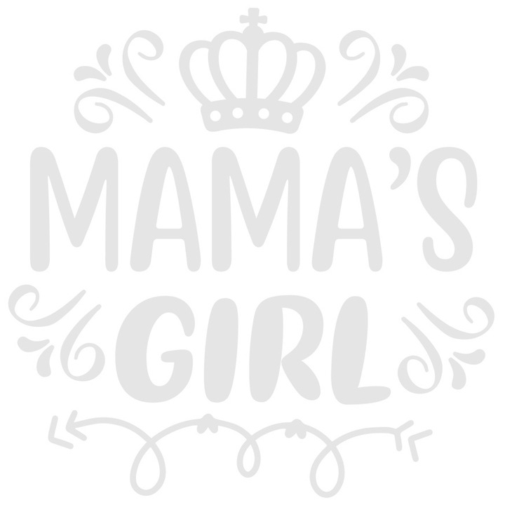 Sticker Exterior cu o coroana regala pentru fata mamei - iubire apreciere afectiune, Vinyl Alb, 25 cm