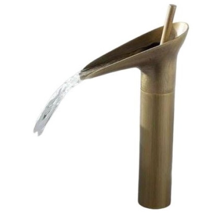 QttvbTna szaniter csaptelep, vízesés, antik bronz, mosogatóhoz, 3,3-4,5 cm