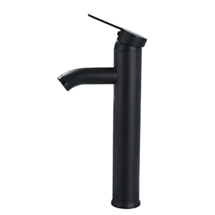 Baterie chiuveta baie, QttvbTna, inaltime 295mm, inox, negru
