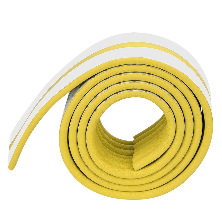 Защита за ъгли на мебели, QttvbTna, жълти, NBR, 199x8x8cm