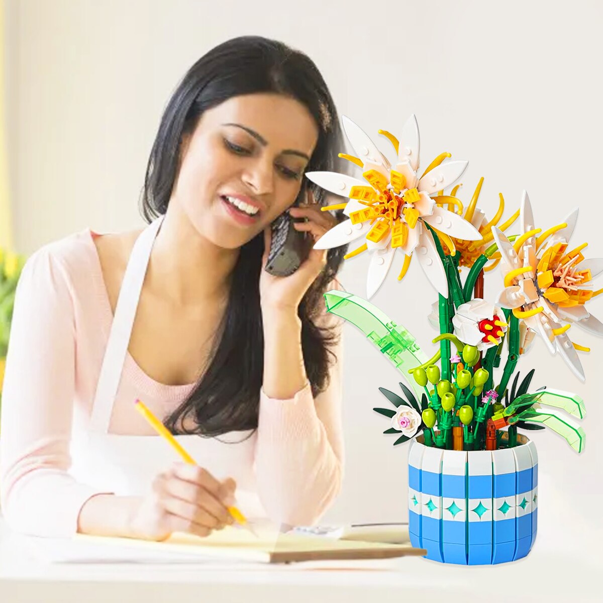 Set 835 piese de constructie flori, longziming - eMAG.ro