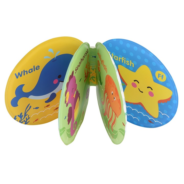 Fürdőkönyv, QttvbTna, Tengeri halak, színes, 14x13x2,5cm