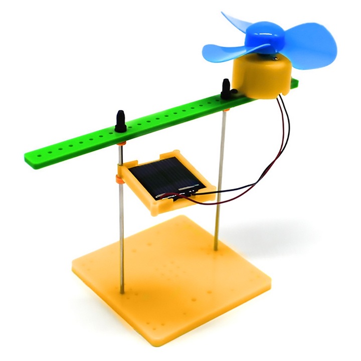 Играчка „Направи си сам“ соларен генератор, QttvbTna, пластмаса, 15 x 13 x 5 см, многоцветна