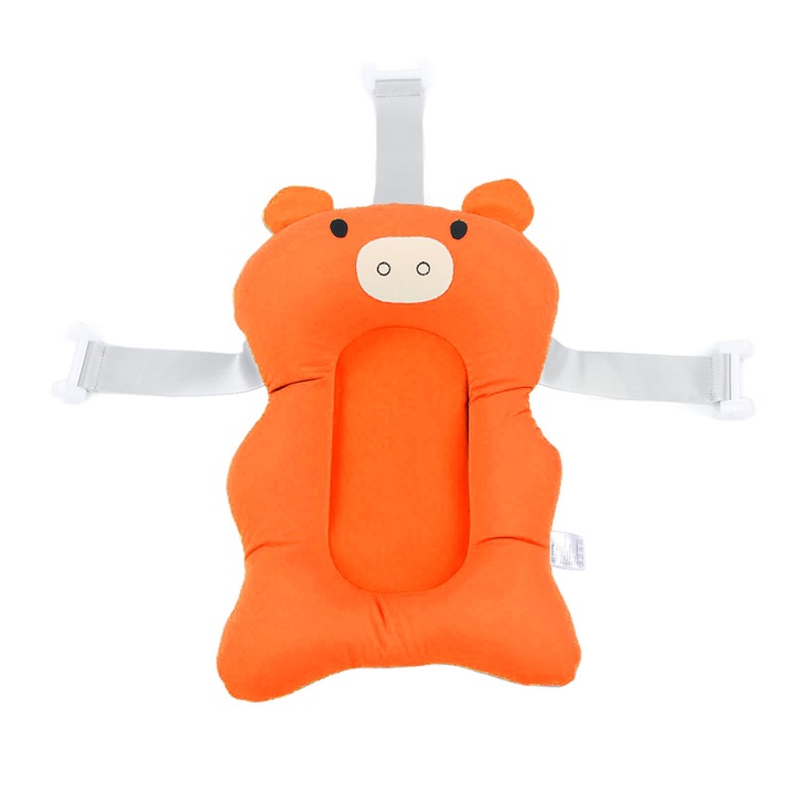 Възглавница за бебешка вана, QttvbTna, регулируема, оранжева