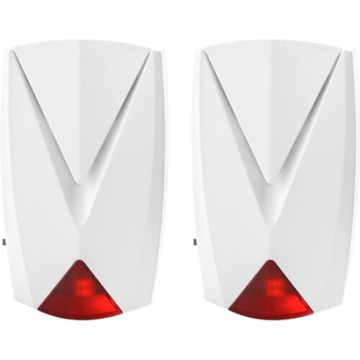 2 db áramkimaradásjelző készlet, QttvbTna, 110 dB, 110-220 V, LED, fehér