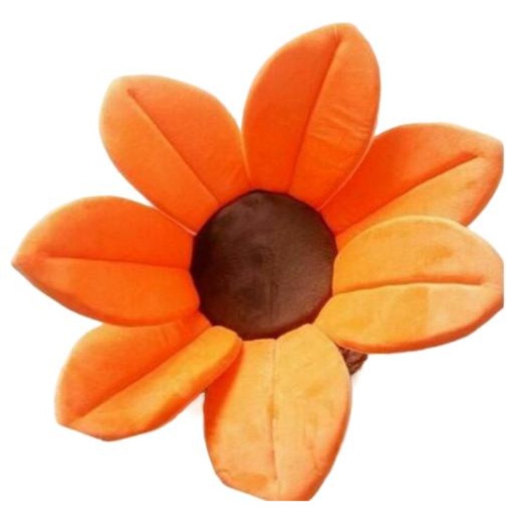 Възглавници за баня QttvbTna, форма на венчелистче, оранжева, 80см