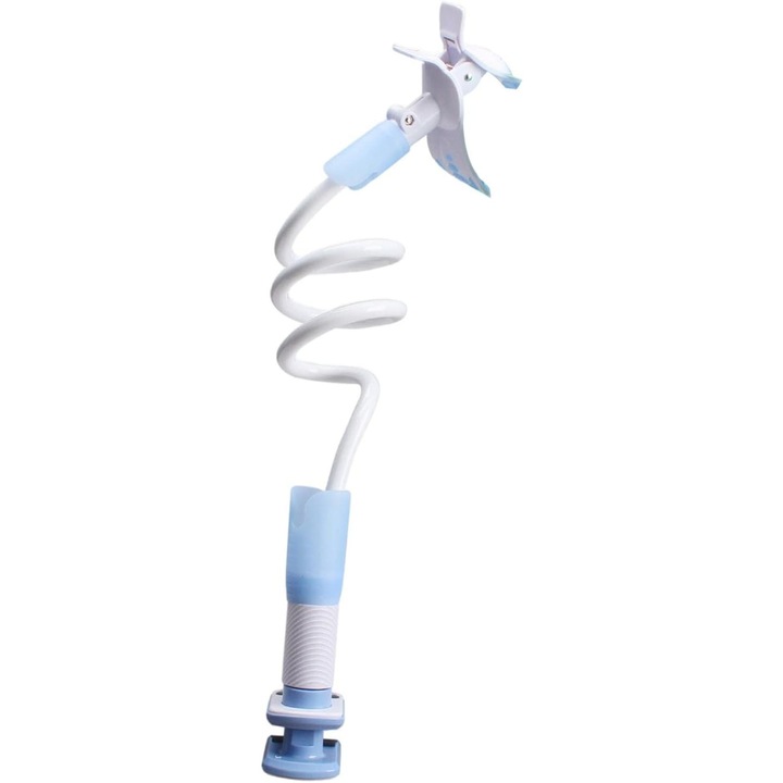 Suport atasabil pentru biberon, QttvbTna, ABS, 105 cm, Albastru