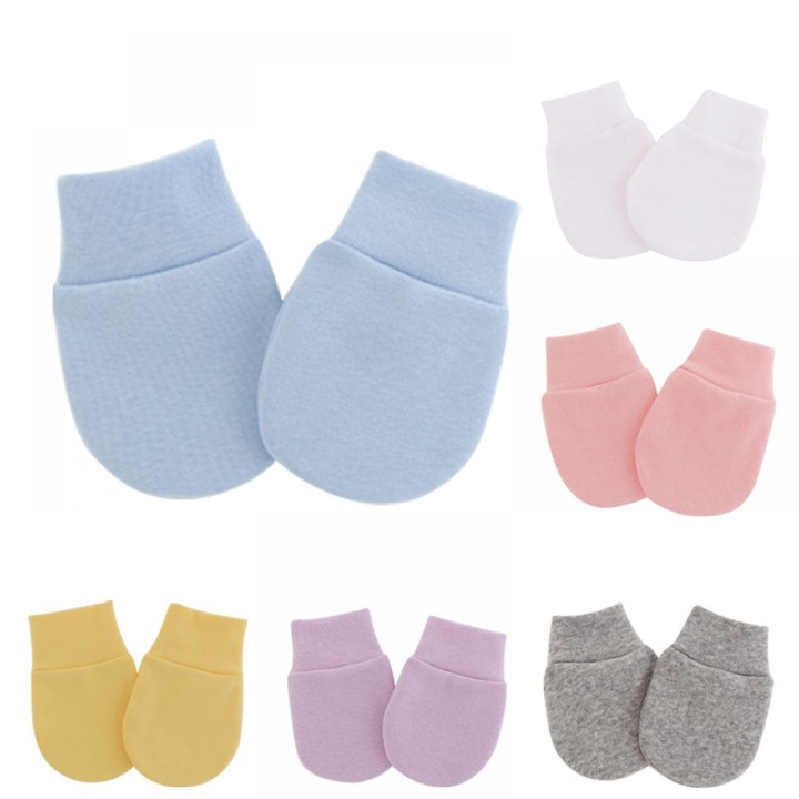 6 pár QttvbTna babakesztyű készlet, pamut/elasztán, többszínű, 10x7cm