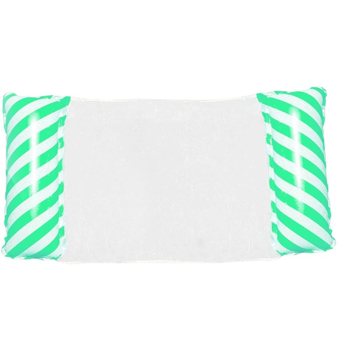 Надуваем плажен дюшек QttvbTna, раиран дизайн, зелен, 110x70x14 см