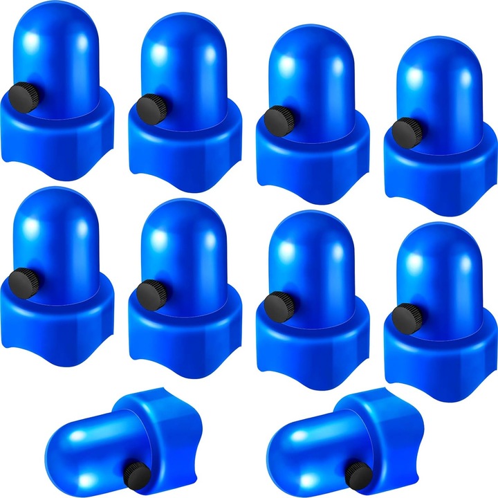 Комплект от 10 покривала за батут, QttvbTna, пластмаса, 1,5 x 3,35 инча, синьо