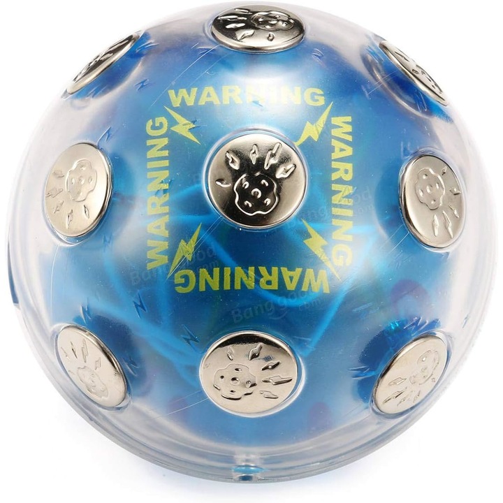 Интерактивна играчка, QttvbTna, Топка с електрошокове, 7см, пластмаса, синя