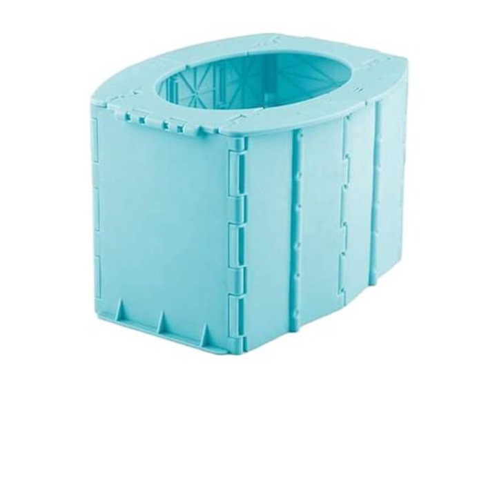 Hordozható WC, QttvbTna, műanyag, kék