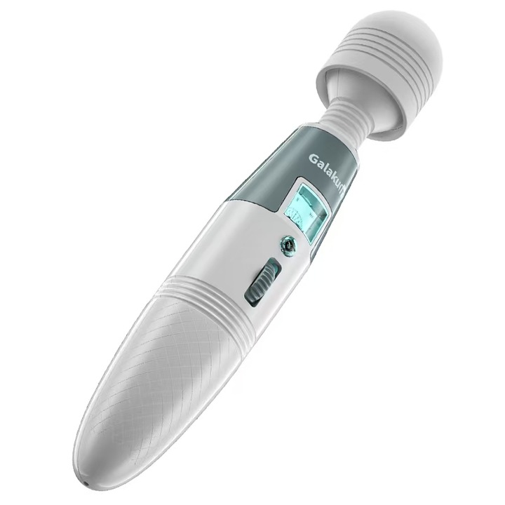 GALAKU Speed Angel AV bár újratölthető vibrátor, 8 sebesség, 8 frekvencia, LCD kijelzővel, női maszturbációhoz