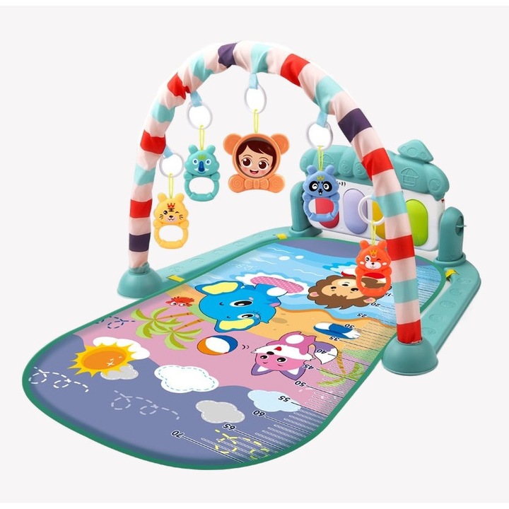Covoras de activitati pentru bebelusi, QttvbTna, Play Time, pian muzical, multicolor