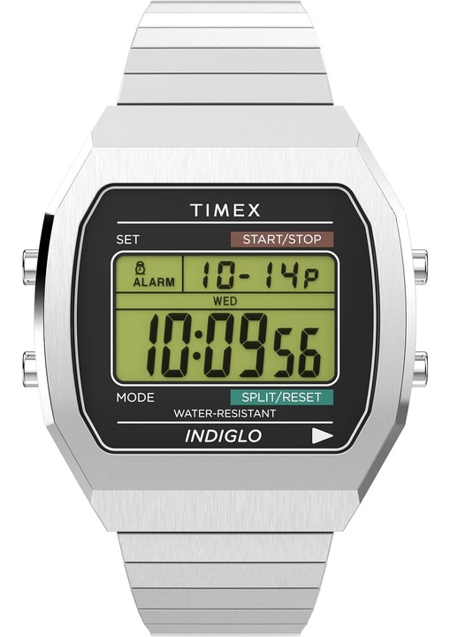 Ceas dama Timex T80, argintiu, 5 atm, otel inoxidabil