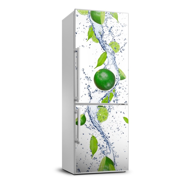 Stickere decorative, Tulup, autocolant pentru frigider, lamaie verde, Verde, 70 cm x 190 cm, 010120180030000006900