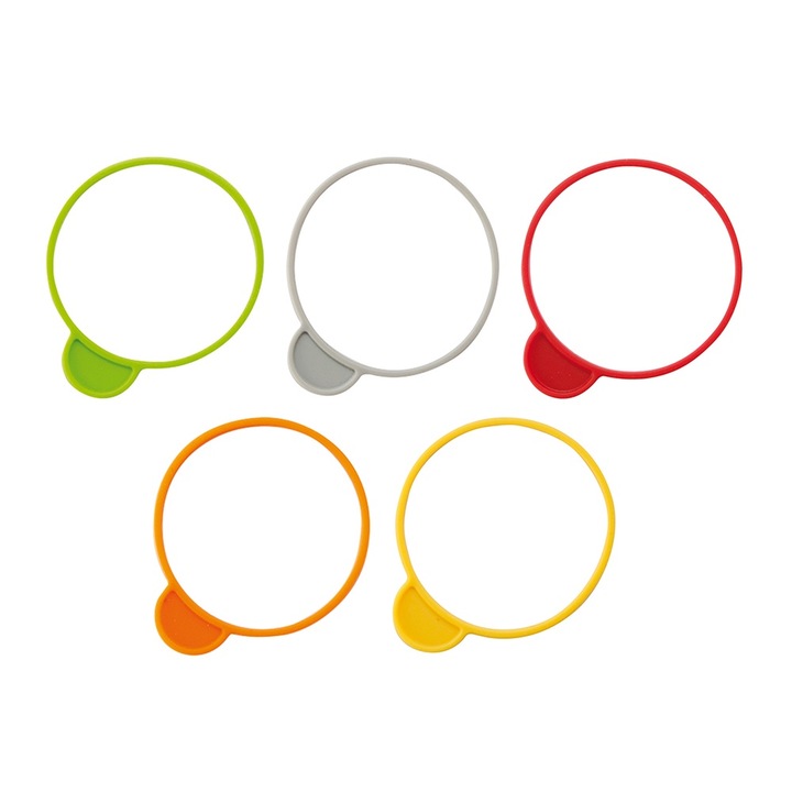 Inele Tescoma Delicia, silicon, pentru copt, 5 bucati, multicolor