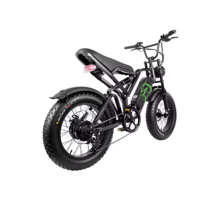 Eлектрически Фатбайк V8 с предно и задно окачване, 500w, 48V, 15AH, черен цвят