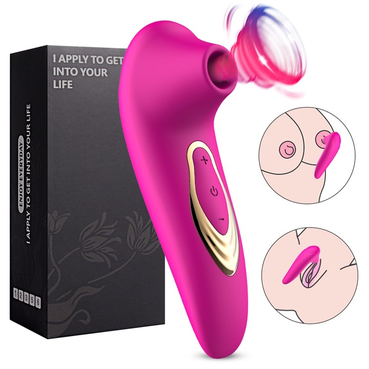 FairyKiss® Szopós Vibrátor Szexjátékok, Szexuális Csiklóstimulátor, 10 Szívásintenzitás, Női Szexvibrátorok, Vízálló, Rózsaszín