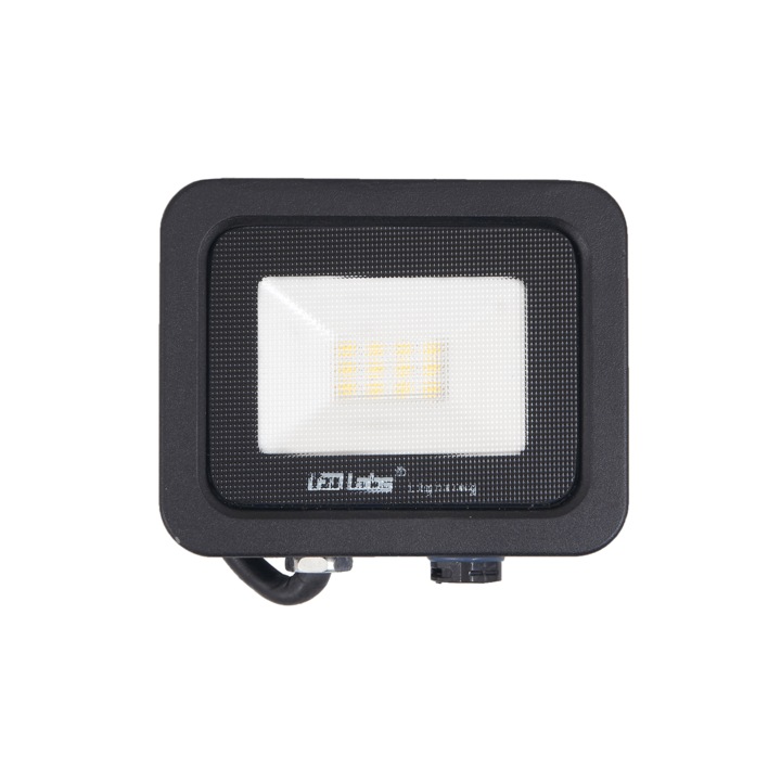 Proiector Drago, LED cu halogen 10W, Negru, Alb neutru (4000K), 3 ani garantie