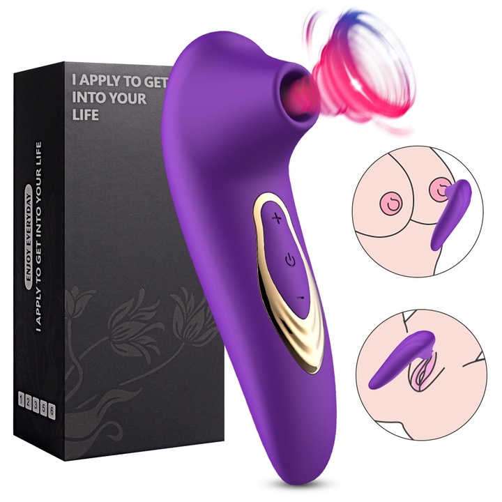 FairyKiss® Szopós Vibrátor Szexjátékok, Szexuális Csiklóstimulátor, 10 Szívásintenzitás, Női Szexvibrátorok, Vízálló, Lila