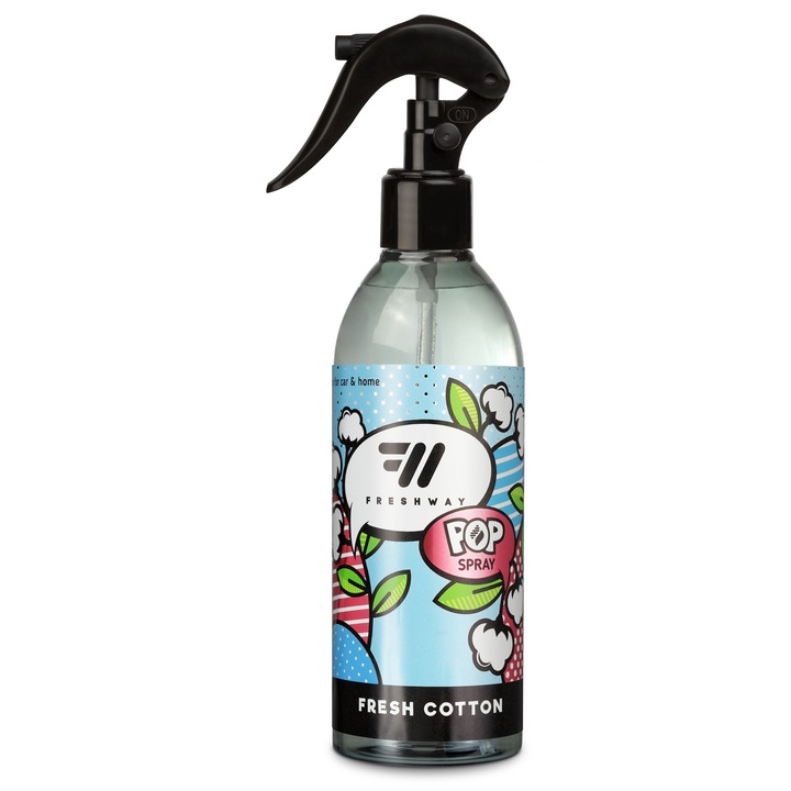 Ароматизатор Спрей за кола 300ml FRESH WAY POP SPRAY, Fresh Cotton