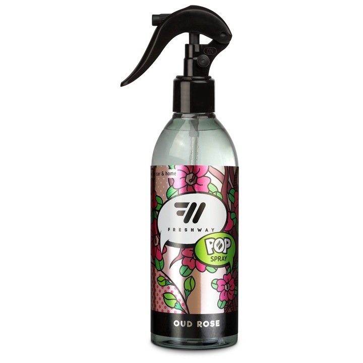 Ароматизатор Спрей за кола 300ml FRESH WAY POP SPRAY, Oud Rose