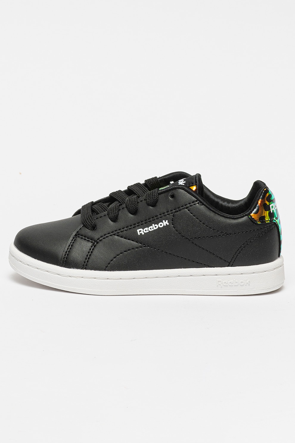Reebok, Pantofi sport de piele ecologica Royal Complete, Auriu, Negru, 29 EU